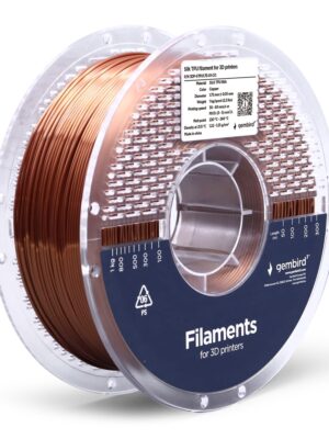 TPU Silk (zijde) filament, koper, 1,75 mm, 1 kg